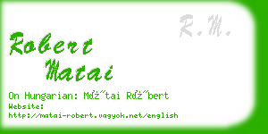 robert matai business card